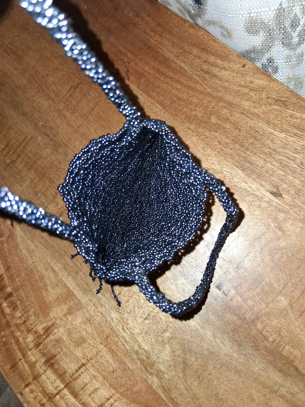 Vanessa Paris Art Deco Vintage Glass Beaded Evening Bag - Picture 5 of 7